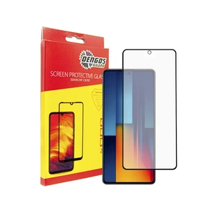 Скло захисне Dengos Full Glue POCO M6 Pro (black) (TGFG-360) зображення 1