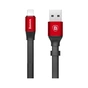 Дата кабель USB 2.0 AM to Lightning 0.23m 2A black/red Baseus (CALMBJ-B91) - уменьшенное изображение 2