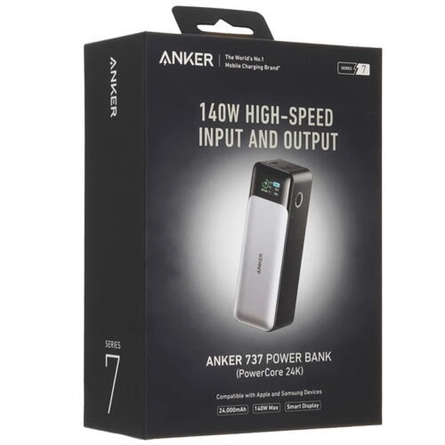 Універсальна мобільна батарея Anker PowerCore 737 GaNPrime 24000 mAh 140W Black (A1289011) - зображення 9