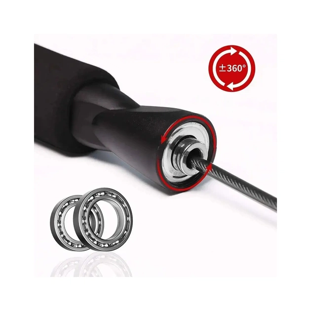 Скакалка PowerPlay 4209 Чорна (PP_4209_Black) - picture 4