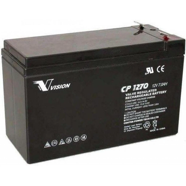 Батарея до ДБЖ Vision CP 12V 7Ah (CP1270A) - изображение 1