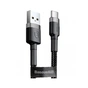 Дата кабель USB 2.0 AM to USB-C 1.0m 3A grey-black Baseus (CATKLF-BG1) - зменшене зображення 2