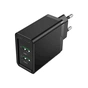 Зарядний пристрій Vention 2xUSB 36W (2xUSB-A) QC3.0 black (FBAB0-EU) - зменшене зображення 1