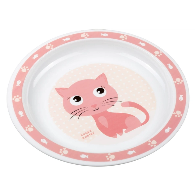 Набір дитячого посуду Canpol babies Cute Animals Котик Рожевий 5 предметів (4/401_pin) - picture 5