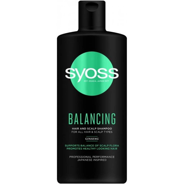 Шампунь Syoss Balancing з Женьшенем 440 мл (9000101286595) - изображение 1