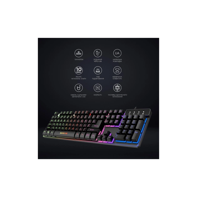 Клавіатура GamePro GK576 Nitro+ USB Black (GK576) - picture 10