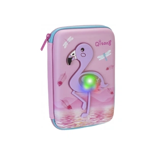 Пенал Cool For School LED 1 відділення з органайзером рожевий (QT-5758-Pink) зображення 1