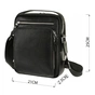 Сумка Vintage Месенджер шкіряна Чорна (14578) - зменшене зображення 3
