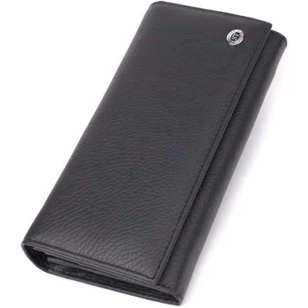 Гаманець ST Leather З натуральної шкіри Чорний (23097) - зображення 1