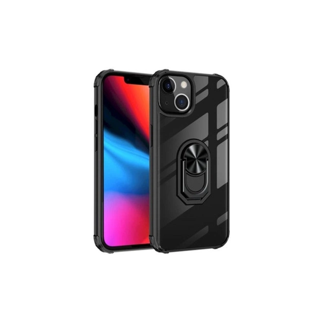Чохол до мобільного телефона Drobak Magnetic Ring Case with Airbag Apple iPhone 12 Pro Max Black (707018) - зображення 1