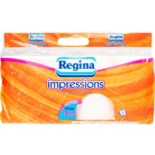 Туалетний папір Regina Impressions Orange 18 м 150 відривів 3 шари 8 рулонів (8004260487979) зображення 1
