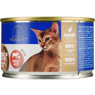 Паштет для котів PREMIUM PET м’ясне асорті 100 г (4820255191836) зображення 1