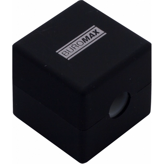 Точилка Buromax CUBE RUBBER TOUCH пластиковий корпус контейнер (BM.4757-1) - изображение 4