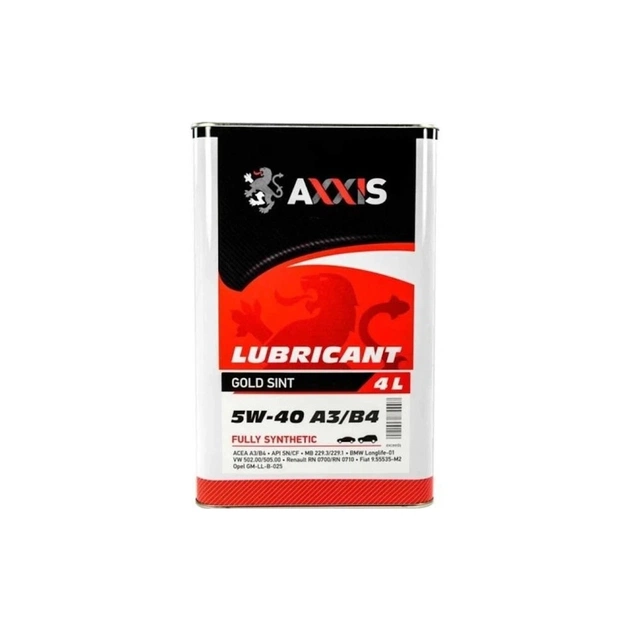 Моторное масло AXXIS 5W-40 A3/B4 Gold Sint 4л (AX-2025) - изображение 1