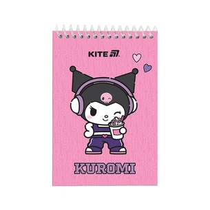 Блокнот Kite на спіралі Kuromi А6, 48 аркушів, нелінований (HK25-196-2) зображення 1