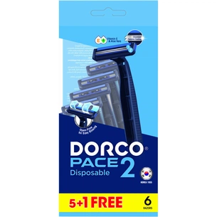 Бритва Dorco Pace 2 Plus для чоловіків 2 леза 6 шт. (8801038592145) зображення 1