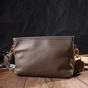 Сумка Vintage Компактна на плече з натуральної шкіри Сіра (22098) - зменшене зображення 9