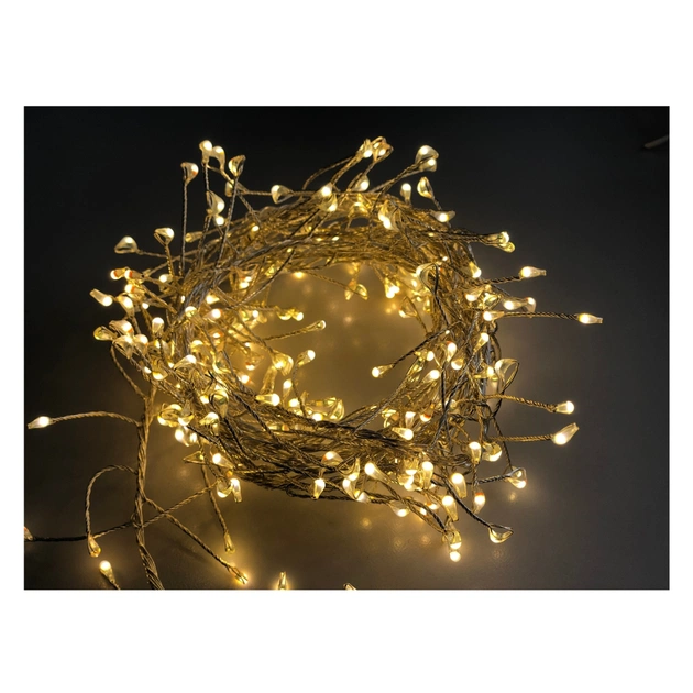 Гирлянда Chomik Кластер 150 LED 1,5м, теплий білий, 3АА (5900779901803) - изображение 1