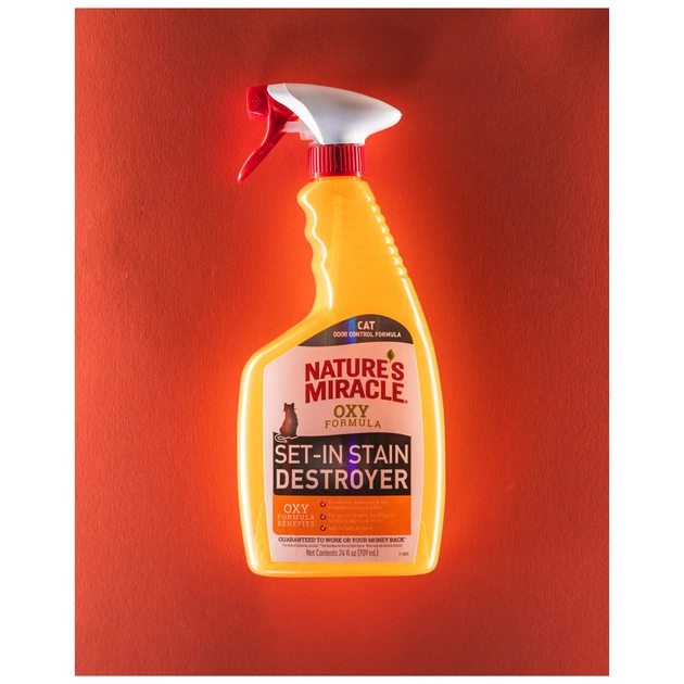 Спрей для тварин 8in1 Nature's Miracle для усунення плям і запахів від котів 709 мл (18065981707) - picture 8