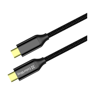 Дата кабель USB-C to USB-C 1.0m USB3.2 (20Gbps 4K PD100W) Gen2 5А black ColorWay (CW-CBPDCC062-BK) picture 1