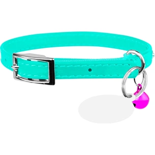 Нашийник для тварин WAUDOG GLAMOUR з резинкою і стразами для кішок (ментоловий) (325413) зображення 1