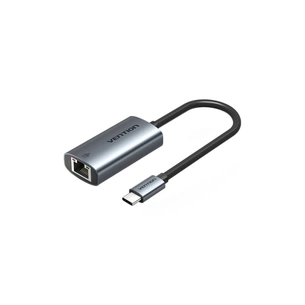 Перехідник USB-C to RJ45 Ethernet 1000Mbps black VENTION (CFPHB) изображение 1