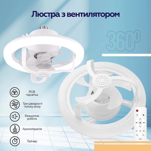 Вентилятор XoKo LED RGB Fan Light 100 Aroma (XK-FL-100RGB) - picture 10