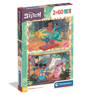 Пазл Clementoni 2 в 1 Stitch, 2 по 60 елементів (24822) зображення 1