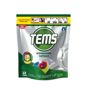 Таблетки для посудомийних машин Tems 4 в 1 12 шт. (8697916021148) зображення 1