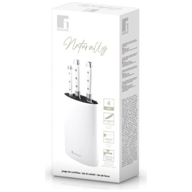 Набір ножів Bergner Naturally з підставкою, 4 предмети (BG-41051-WH) - picture 7