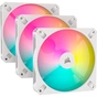 Кулер до корпусу Corsair iCUE AR120 Digital RGB 120mm PWM Fan Triple Pack White (CO-9050169-WW) - зменшене зображення 1