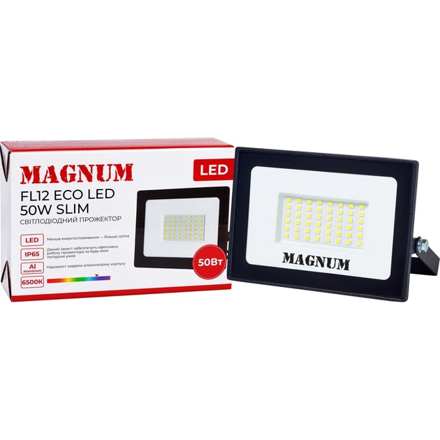 Прожектор MAGNUM FL12 ECO LED 50Вт slim 6500К IP65 (90018085) - picture 4
