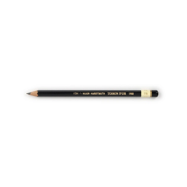 Олівець графітний Koh-i-Noor 7В Toison D'or без гумки корпус Чорний (1900.7B) - зображення 1