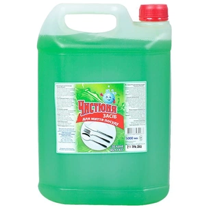 Засіб для ручного миття посуду Чистюня Зелене яблуко 5 л (4820168430077) зображення 1