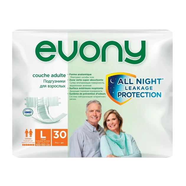 Підгузки для дорослих Evony 3 Large 30 шт (8690536804085) - изображение 1