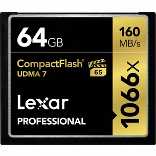 Карта пам'яті Lexar 64GB Compact Flash 1066x Professional (LCF64GCRB1066) зображення 1