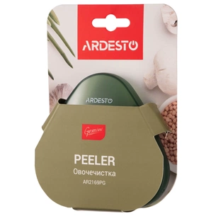 Овочечистка Ardesto Gemini, нержавіюча сталь, пластик, зелений (AR2169PG) зображення 1