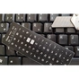 Наклейка на клавіатуру BestKey мініатюрна непрозора чорна, 56, срібний (BKm4SIL/044) - уменьшенное изображение 2