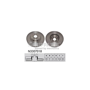 Гальмівний диск Nipparts N3307018 зображення 1