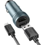 Зарядний пристрій HOCO Z49 Level 2xUSB Metal Gray (6931474795656) - зменшене зображення 2