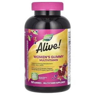 Мультивітамін Nature's Way Мультивітаміни для жінок, смак ягід, Alive! Women's Gummy Multivitam (NWY-14069) зображення 1