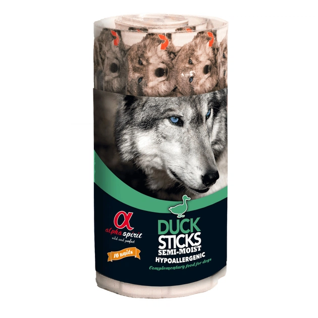 Ласощі для собак Alpha Spirit DOG Sticks Duck напіввологі з качки, палички 160 г (8437013576987) - изображение 1
