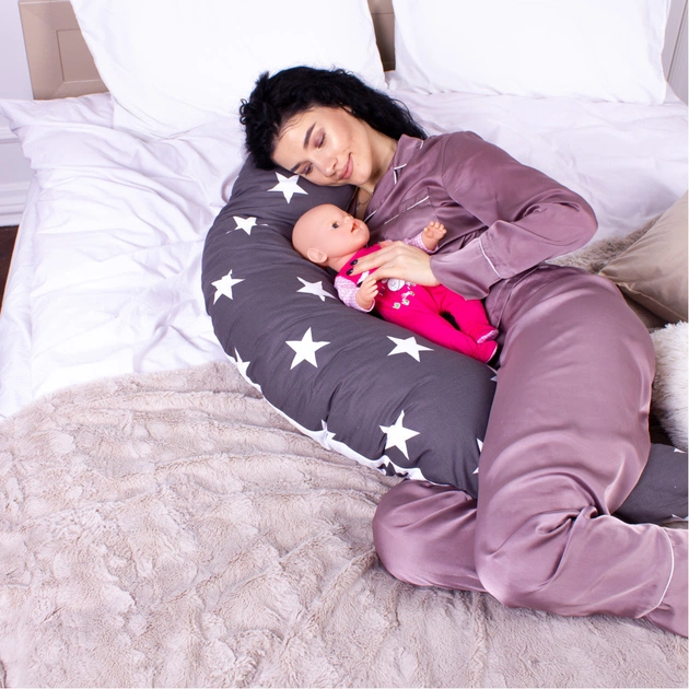 Подушка MirSon для вагітних та годування №8321 Print Line 17-0030 Berto Бязь 30х170х20 см (2200006200468) - picture 4