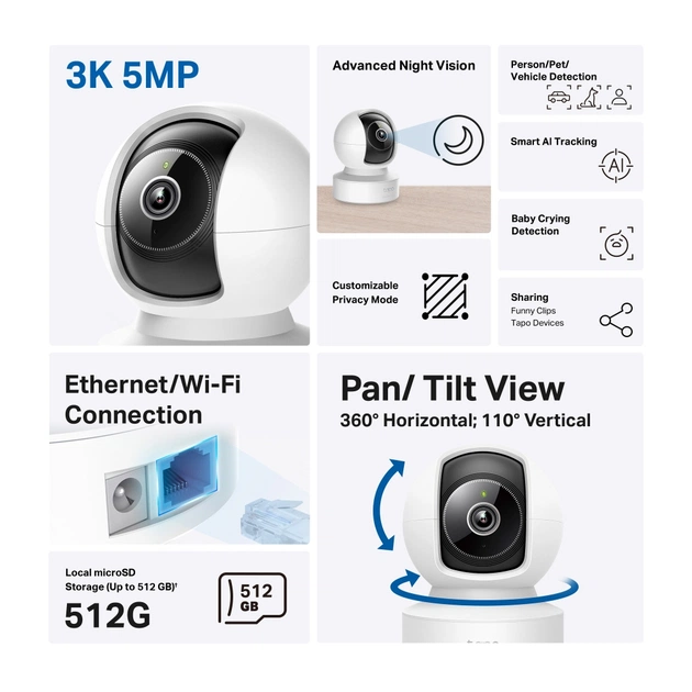 Камера відеоспостереження TP-Link TAPO-C232 - зображення 5