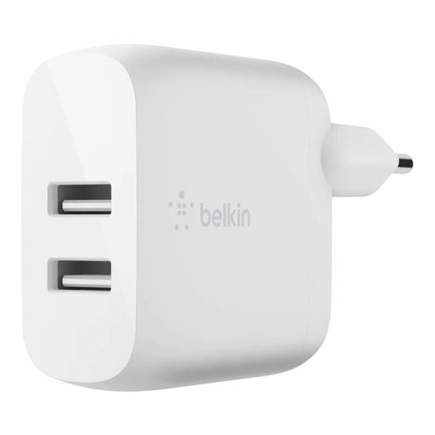 Зарядное устройство Belkin Home Charger (24W) DUAL USB 2.4A, white (WCB002VFWH) - изображение 1