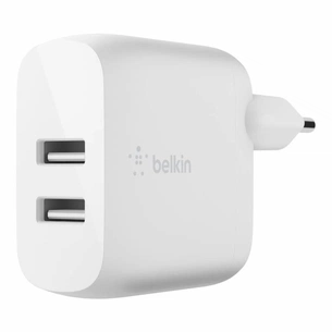 Зарядний пристрій Belkin Home Charger (24W) DUAL USB 2.4A, white (WCB002VFWH) зображення 1