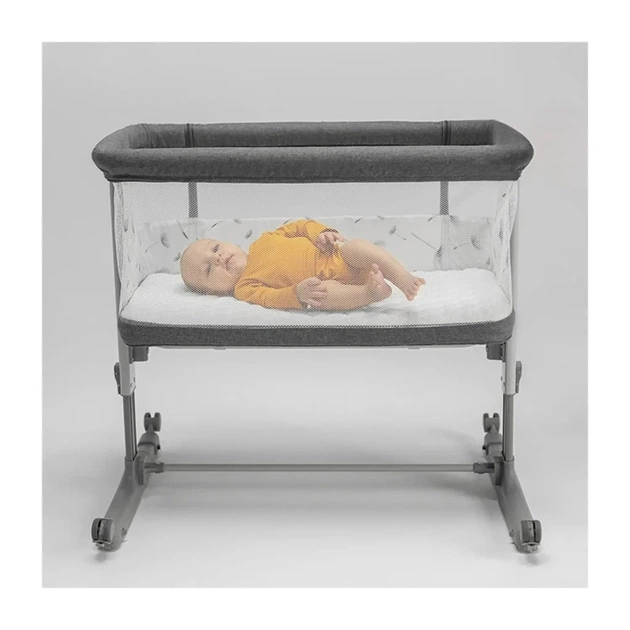 Кроватка Lionelo приставная Aurora Grey Graphit (LO-AURORA GREY GRAPHITE) - изображение 4