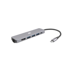 Концентратор 2E USB-C Slim Aluminum Multi-Port 6in1 (2EW-2684) зображення 1
