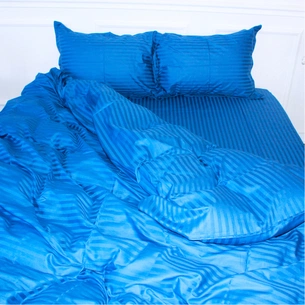 Постільна білизна MirSon Satin Stripe 30-0019 Blue 200х220 Євро (2200005254936) зображення 1