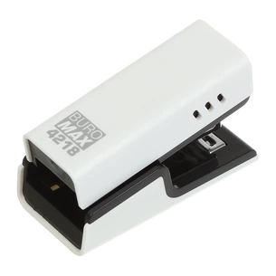 Степлер Buromax пластиковий МІНІ, 20 аркушів, (скоби №24; 26), 67,4 х 32,2 х 43,1 мм, білий (BM.4218-12) зображення 1